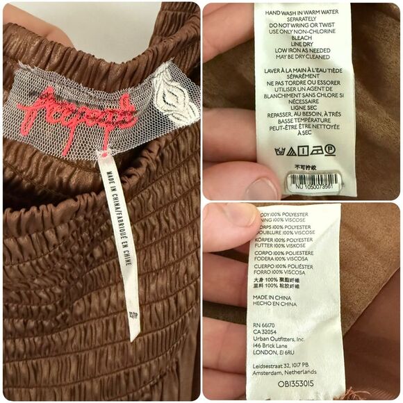 Free People Julie One Piece Strapless Wide Leg Jumpsuit in Copper | Size XS - Picture 5 of 5